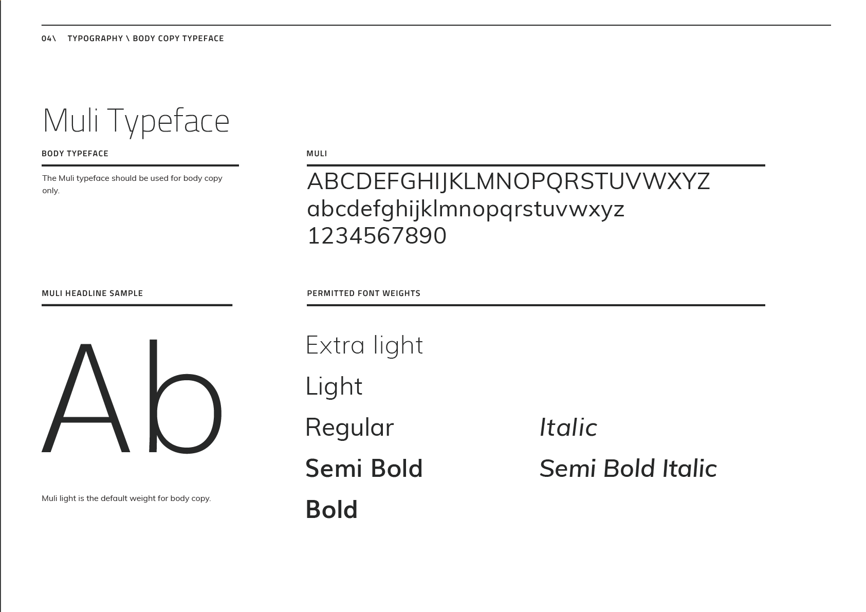 The Muli Typeface